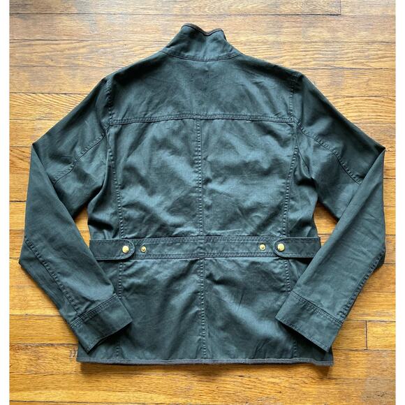 JCREW Green Cotton Utility Jacket sz M - Picture 7 of 10